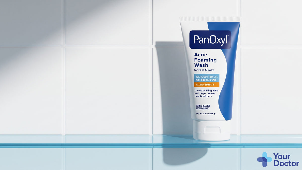 PanOxyl Acne Foaming Wash, YourDoctor plate