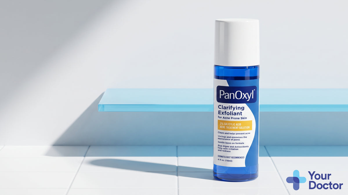 PanOxyl Clarifying Exfoliant, YourDoctor plate