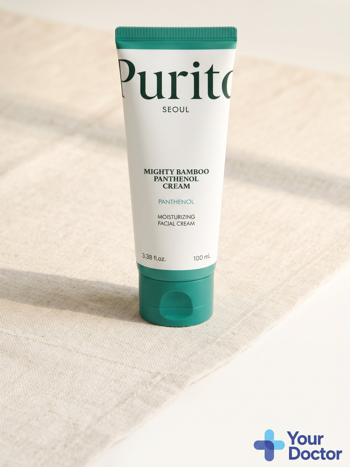 PURITO Mighty Bamboo Panthenol Cream, YourDoctor plate